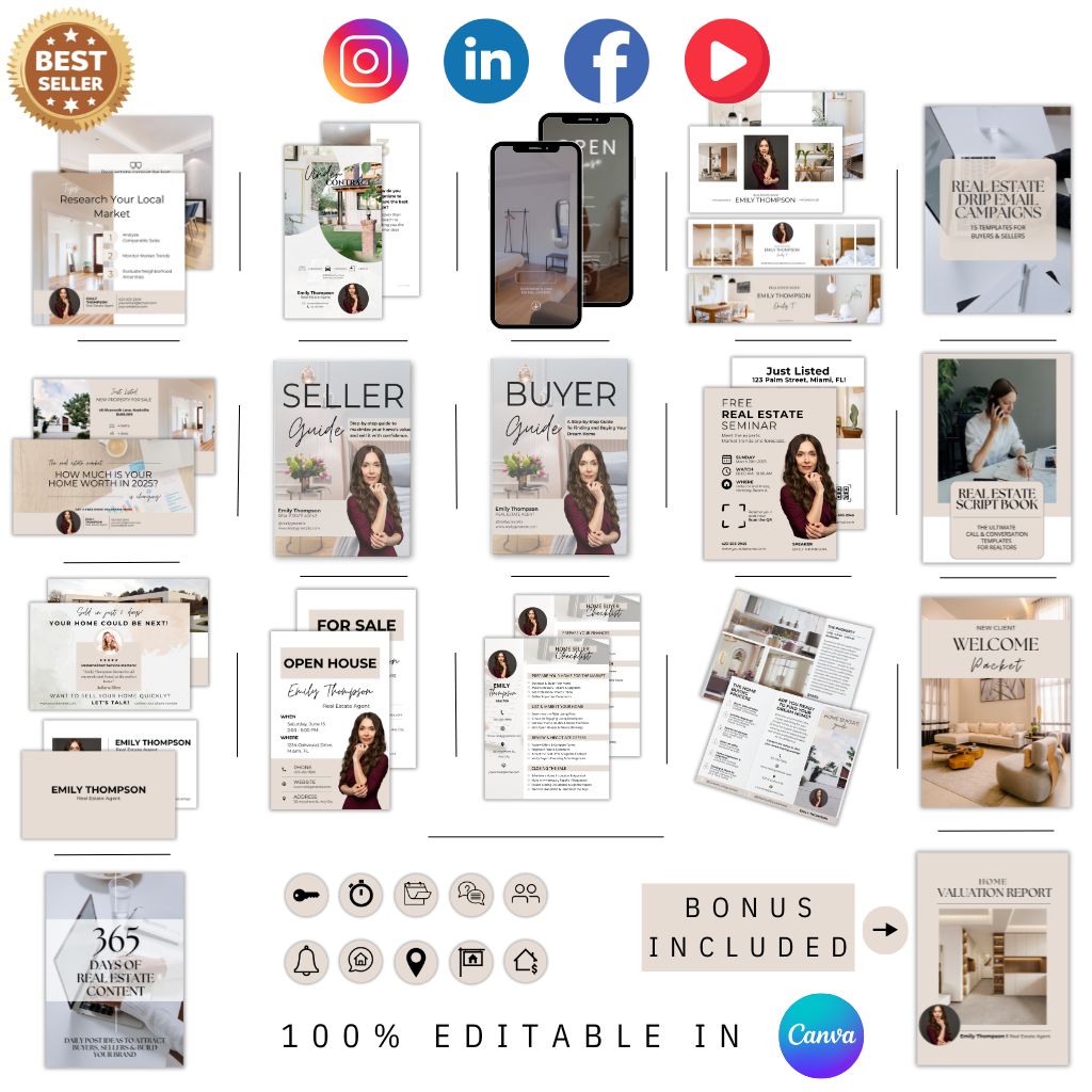 Real Estate Bundle Templates - All-in-One Pro Kit